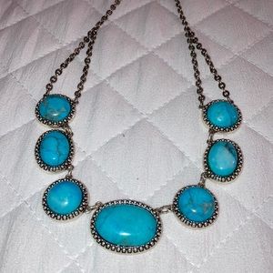 American Eagle silver & turquoise necklace